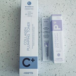 #OOTD Collagen Plumping Toner + Overnight Eye Cream Set - New in Boxes